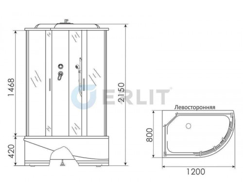 Душевая кабина Erlit ER3512TPL-C4