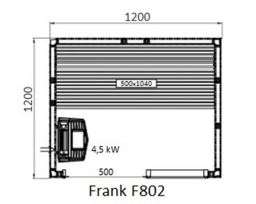 Финская сауна Frank F802 120х120 см