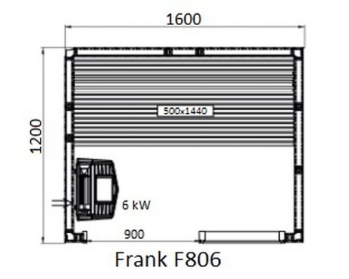 Финская сауна Frank F806 160х120 см