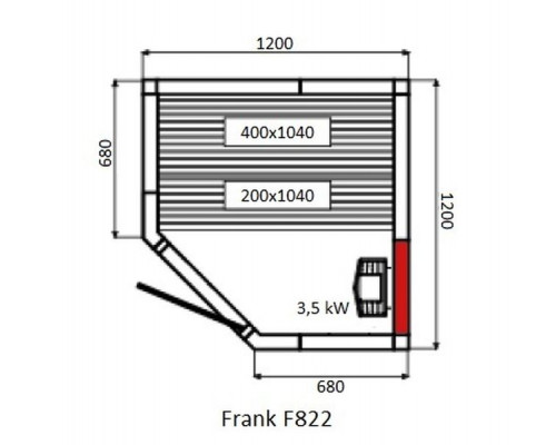 Финская сауна Frank F822 120х120 см