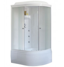 Душевая кабина Royal Bath RB 8120BK3-WC 120х80 см, с матовыми стеклами, левосторонняя