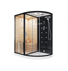 Душевая кабина Cerutti SPA LUGANO Nero K9751L Black 180x110x223