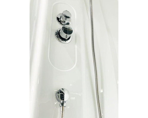 Душевая кабина Royal Bath RB 90BK1-T 90х90 см, с прозрачными стеклами