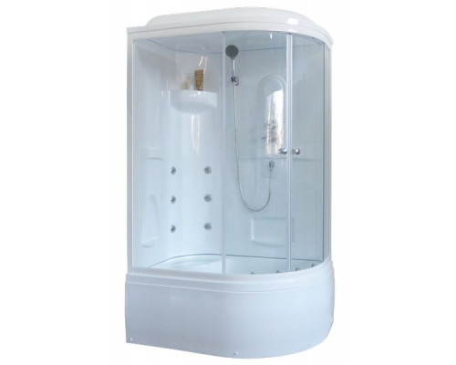 Душевая кабина Royal Bath RB 8120BK2-T 120х80 см, с прозрачными стеклами, левосторонняя