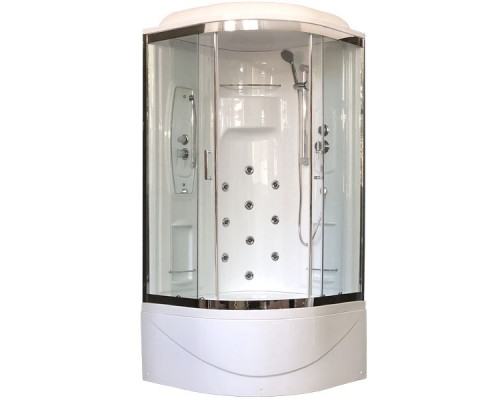 Душевая кабина Royal Bath RB 100NRW-T-CH 100х100 см, с прозрачными стеклами