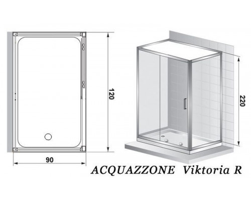 Душевая кабина Acquazzone Viktoria 120SL-R с баней