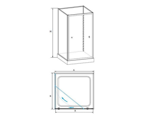 Душевая кабина RGW OLB-206 80x80 профиль белый