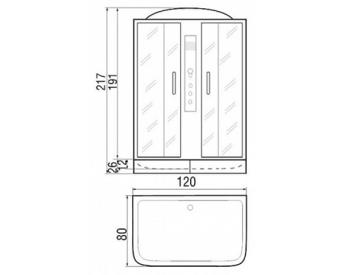 Душевая кабина River SENA 120/80/24 МТ