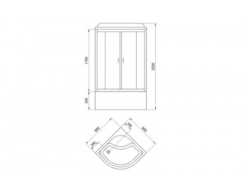 Душевая кабина Royal Bath RB 90CK5-BT 90х90 см, с прозрачными стеклами