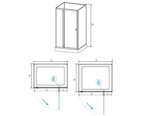 Душевая кабина RGW OLB-207 80x80 профиль хром