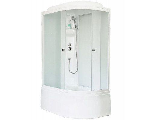 Душевая кабина Royal Bath RB 8120BK4-ММ 120х80 см, с матовыми стеклами, левосторонняя