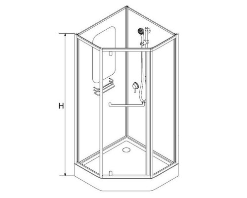 Душевая кабина RGW OLB-214 80x80 профиль белый