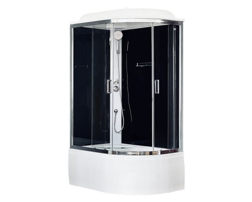 Душевая кабина Royal Bath RB 8120BK5-BT-CH 120х80 см, с прозрачными стеклами, левосторонняя