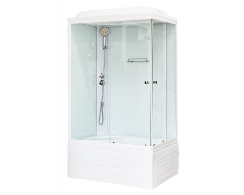 Душевая кабина Royal Bath RB 8100BP5-WT 100х80 см, с прозрачными стеклами , левосторонняя