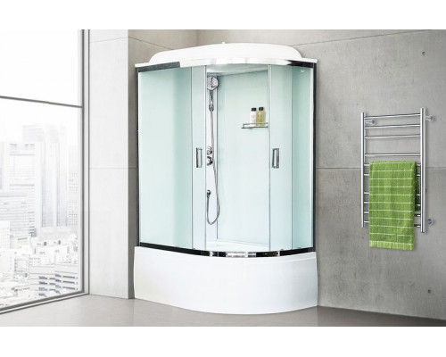 Душевая кабина Royal Bath RB 8120BK5-WC-CH 120х80 см, с матовыми стеклами, левосторонняя