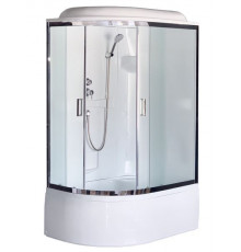 Душевая кабина Royal Bath RB 8120BK1-M-CH 120х80 см, с матовыми стеклами, правосторонняя