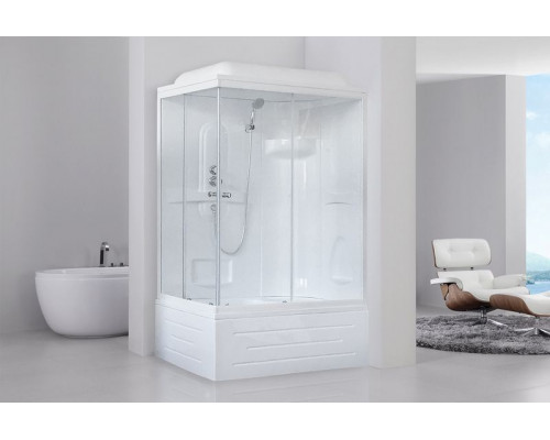 Душевая кабина Royal Bath RB 8100BP1-T 100х80 см, с прозрачными стеклами, правосторонняя