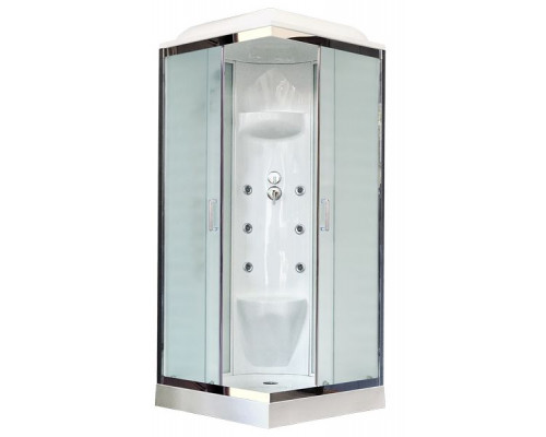 Душевая кабина Royal Bath RB 90HP7-WC-CH 90х90 см, с матовыми стеклами