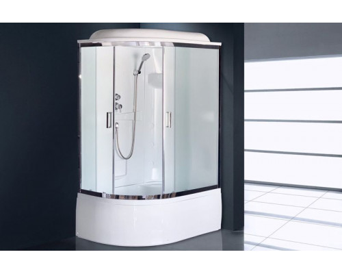 Душевая кабина Royal Bath RB 8120BK1-M-CH 120х80 см, с матовыми стеклами, правосторонняя