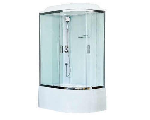 Душевая кабина Royal Bath RB 8120BK5-WT-CH 120х80 см, с прозрачными стеклами, левосторонняя