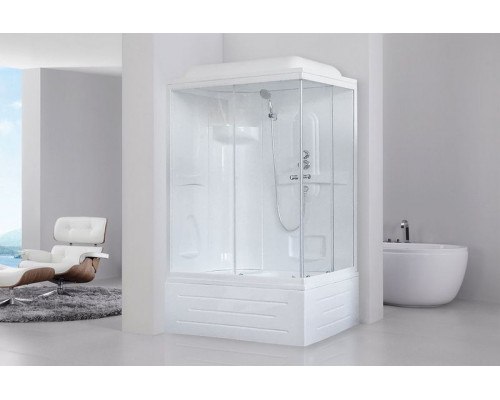 Душевая кабина Royal Bath RB 8120BP1-T 120х80 см, с прозрачными стеклами, левосторонняя