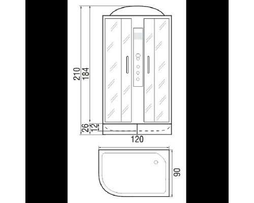 Душевая кабина River DESNA 120/90/24 МТ R