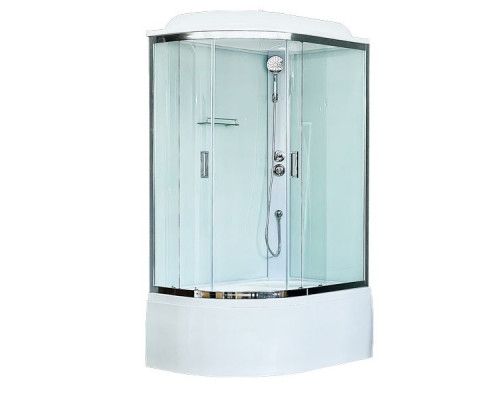 Душевая кабина Royal Bath RB 8120BK5-WT-CH 120х80 см, с прозрачными стеклами, правосторонняя