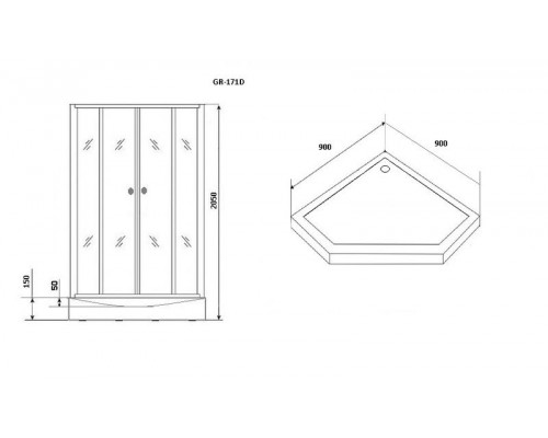 Душевая кабина Grossman GR271D Classic 90х90 см