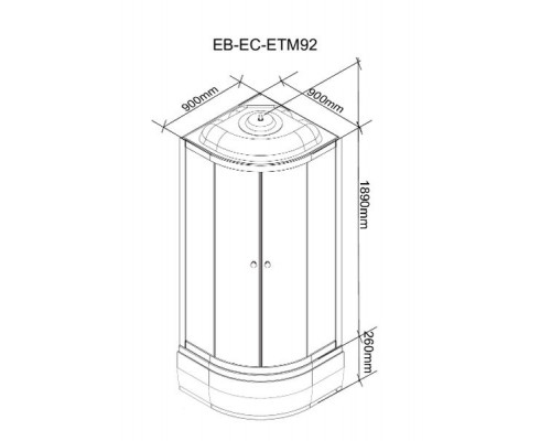 Душевая кабина PARLY ETM92P