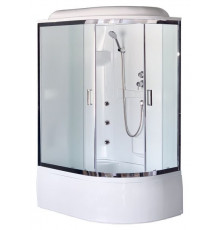 Душевая кабина Royal Bath RB 8120BK2-M-CH 120х80 см, с матовыми стеклами, левосторонняя