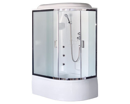 Душевая кабина Royal Bath RB 8120BK2-M-CH 120х80 см, с матовыми стеклами, левосторонняя