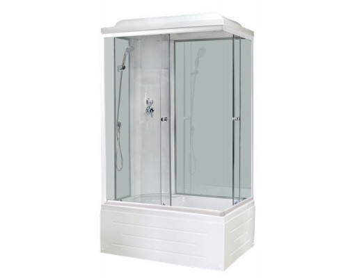 Душевая кабина Royal Bath RB 8100BP6-WT 100х80 см, с прозрачными стеклами , левосторонняя