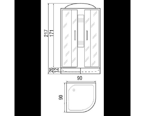 Душевая кабина River AMUR 90/24 МТ