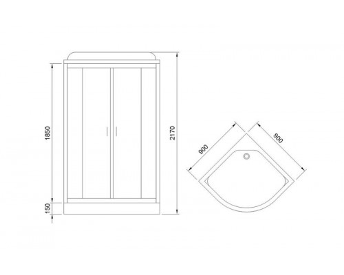 Душевая кабина Royal Bath RB 90HK5-WC 90х90 см, с матовыми стеклами