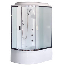 Душевая кабина Royal Bath RB 8120BK2-M-CH 120х80 см, с матовыми стеклами, правосторонняя