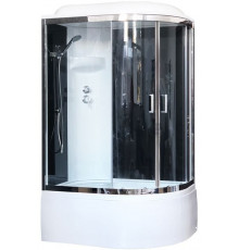 Душевая кабина Royal Bath RB 8120BK6-BT-CH 120х80 см, с прозрачными стеклами, левосторонняя