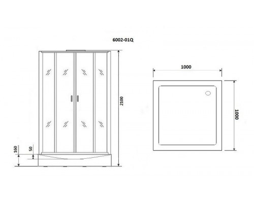 Душевая кабина Niagara Premium NG-6002-01Q 100х100 см