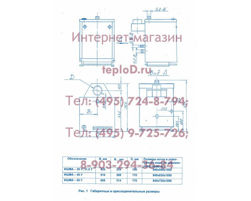 Газовый котел ИШМА 25 У (САБК) Боринское