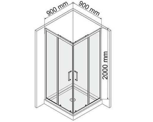 WasserKRAFT Main 41S03 Matt glass Душевой уголок