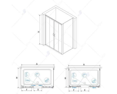 Душевой уголок RGW PA-41 (PA-11 + Z-050-2) 140x120, прозрачное стекло