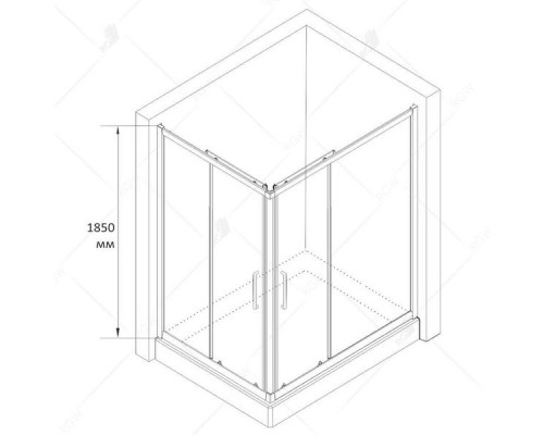 Душевой уголок RGW CL-44 80x120, прозрачное стекло