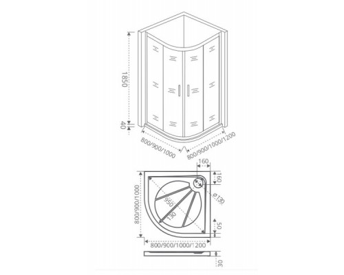 Душевое ограждение Good Door INFINITY R-90-G-CH 90х90 см