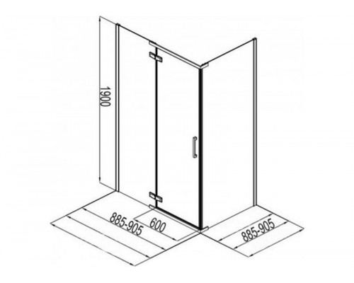 Душевой уголок Aquanet Logic C900 AE32-S-90х90U-CT 90x90 см