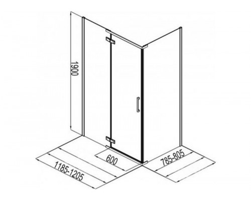 Душевой уголок Aquanet Logic RC1200 AE32-S-120x80U-CT 120x80 см