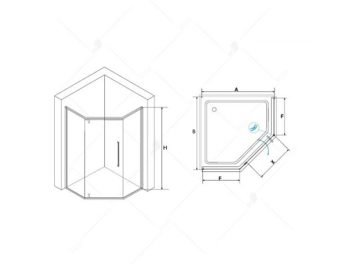 Душевой уголок RGW SV-81 90x90, прозрачное стекло