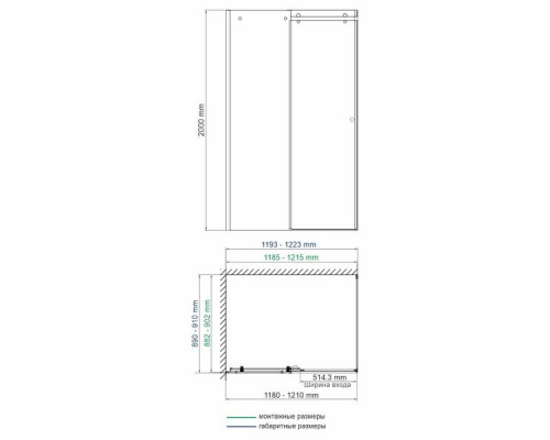 WasserKRAFT Vils 56R07 Душевой уголок