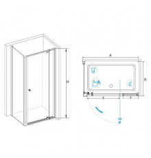 Душевой уголок RGW PA-44 (PA-02 + Z-12 + A-11) 80x90, прозрачное стекло