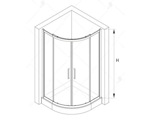 Душевой уголок RGW CL-54B 80x80, прозрачное стекло