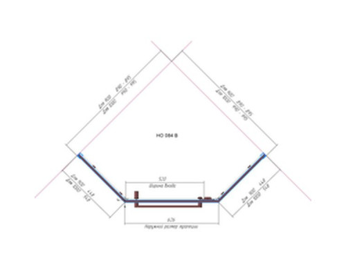 Душевой уголок RGW HO-084 90x90, прозрачное стекло