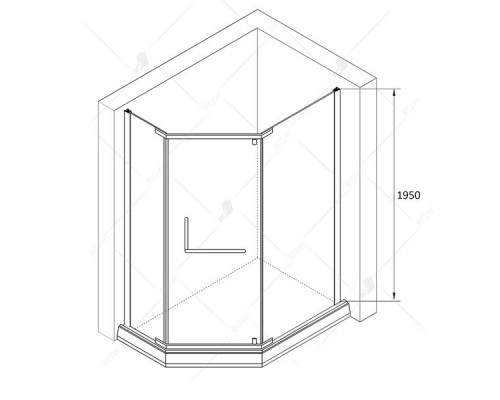 Душевой уголок RGW PA-91 80x100, прозрачное стекло